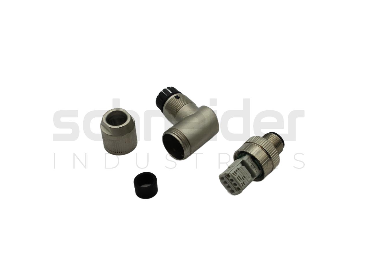 Plug, M12 Angled 4p D-code