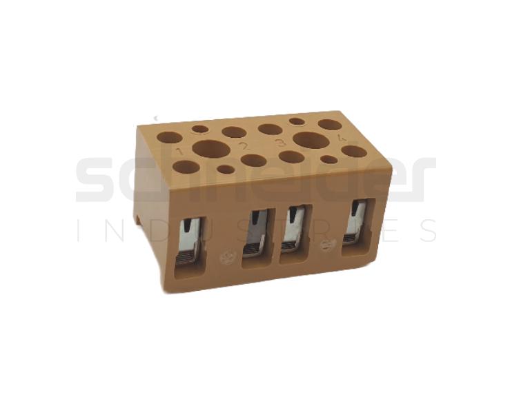 Terminal, 2-level 4.0mm2 Dark beige