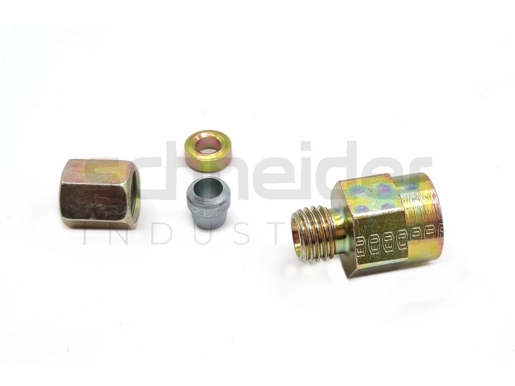 Connector, OD 6mm Steel