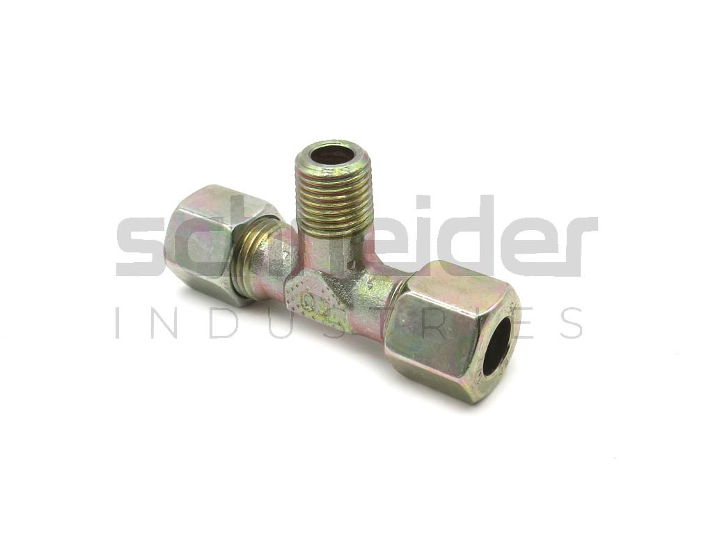 Hydraulic tee, x ¼"x 10x 10 315bar
