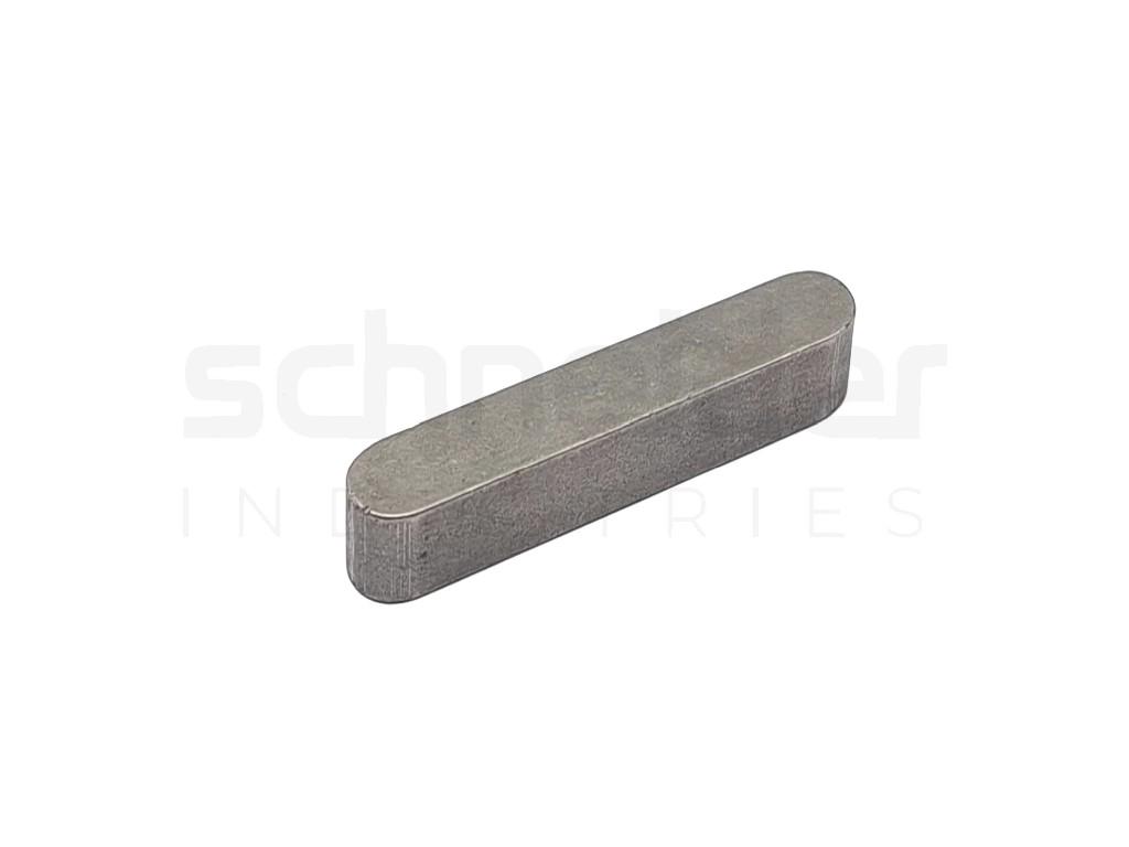 Parallel key w. round ends, 8x7x50 mm