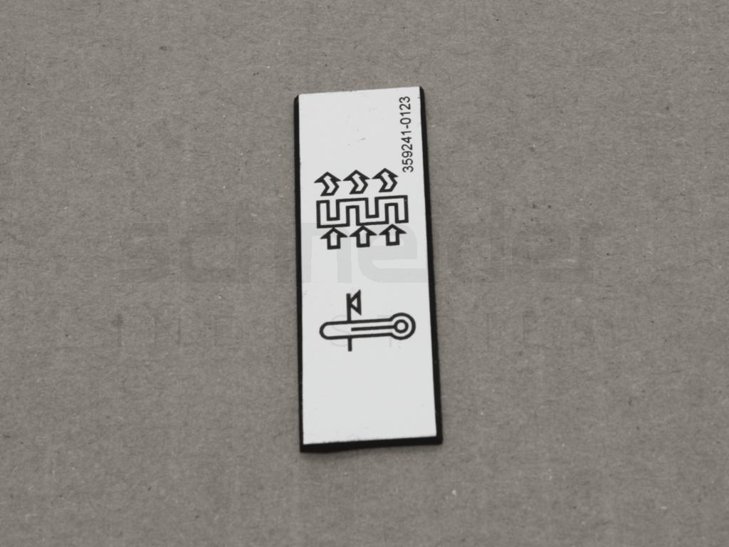 Sign, Temp. Presterilization valve 51x18
