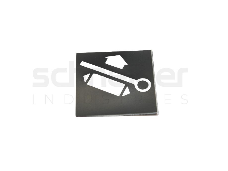Button Sign, Drop Chute Brik