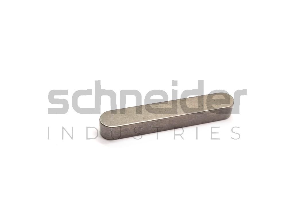 Parallel key w. round ends, 8x7x50 mm
