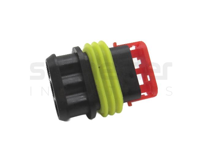Connector, PA 6.6, 3-pole black